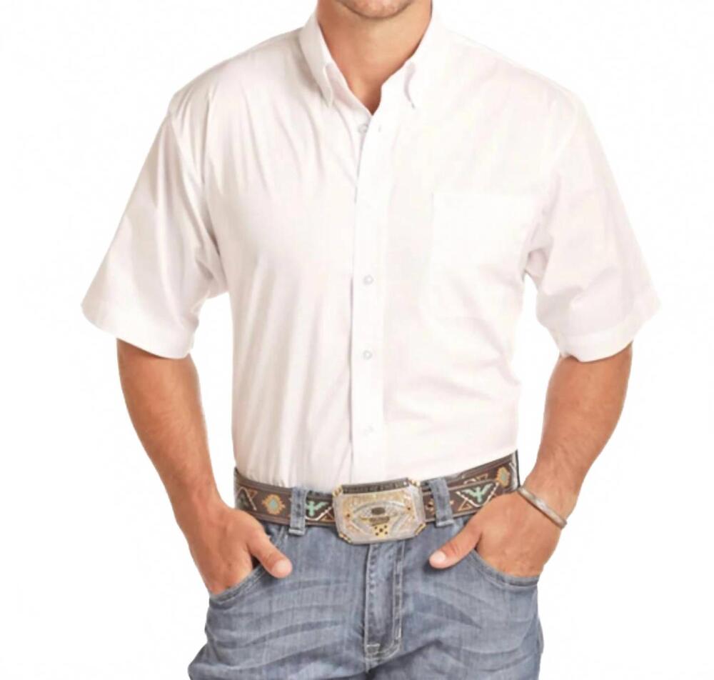 NEW PANHANDLE men's solid shirt in white